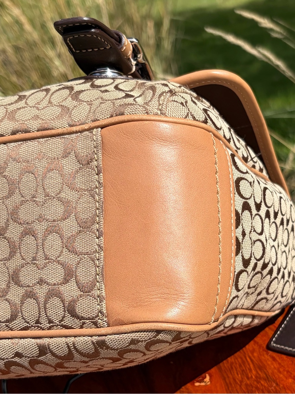Coach Signature Jacquard Small Messenger Crossbody Bag F70283 - Picture 14 of 17